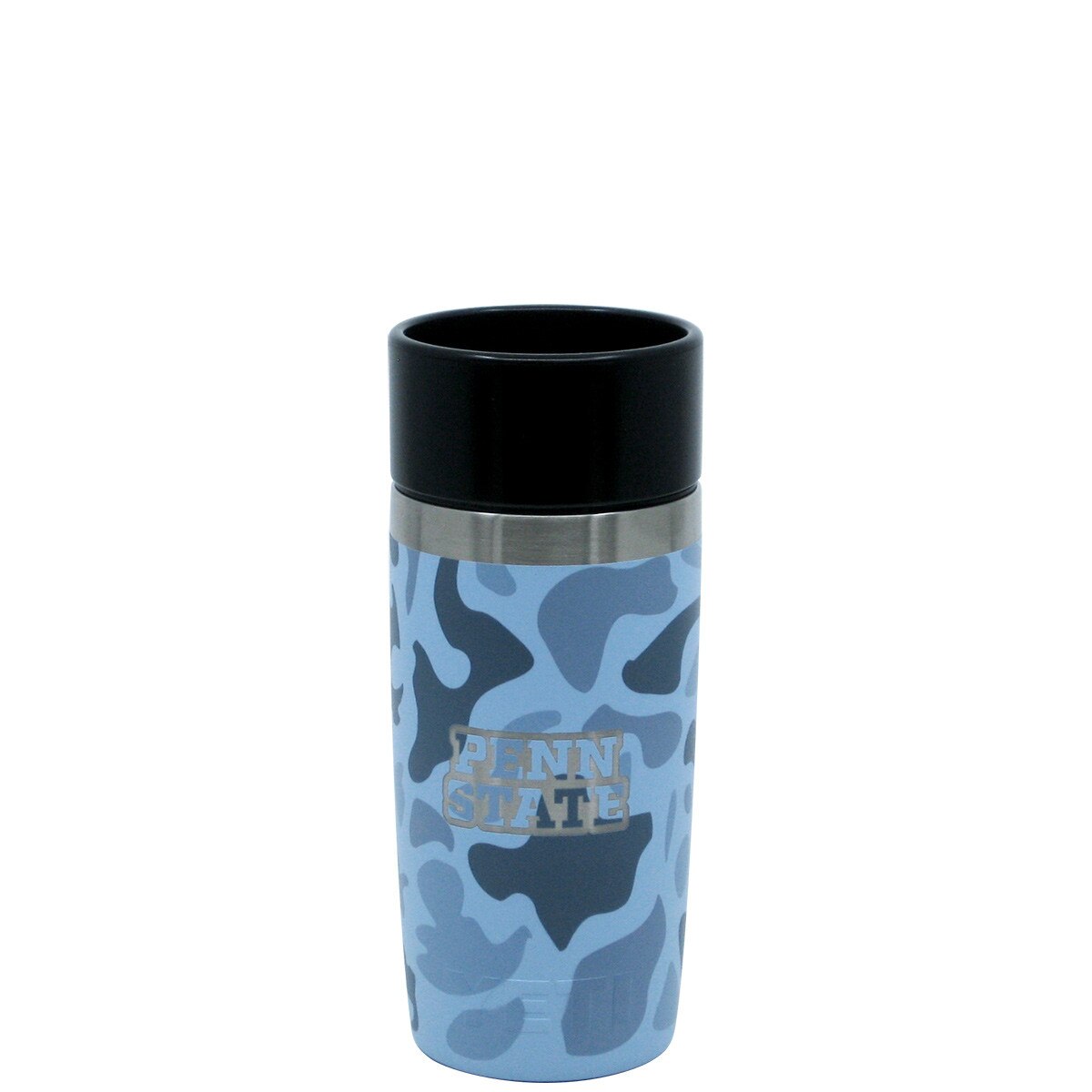 Yeti blue camo Penn State 12oz Rambler travel bottle with commuter cap